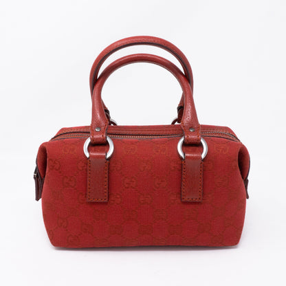 Mini Boston Red Canvas Bag