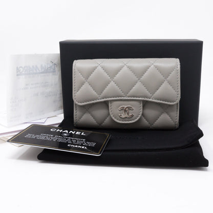 Classic Flap  Case Gray Lambskin