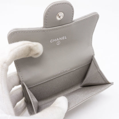 Classic Flap  Case Gray Lambskin