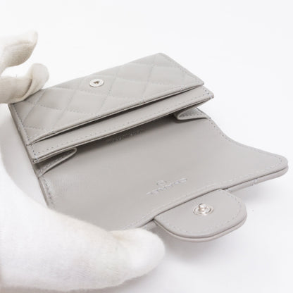 Classic Flap  Case Gray Lambskin