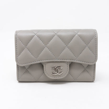 Classic Flap  Case Gray Lambskin