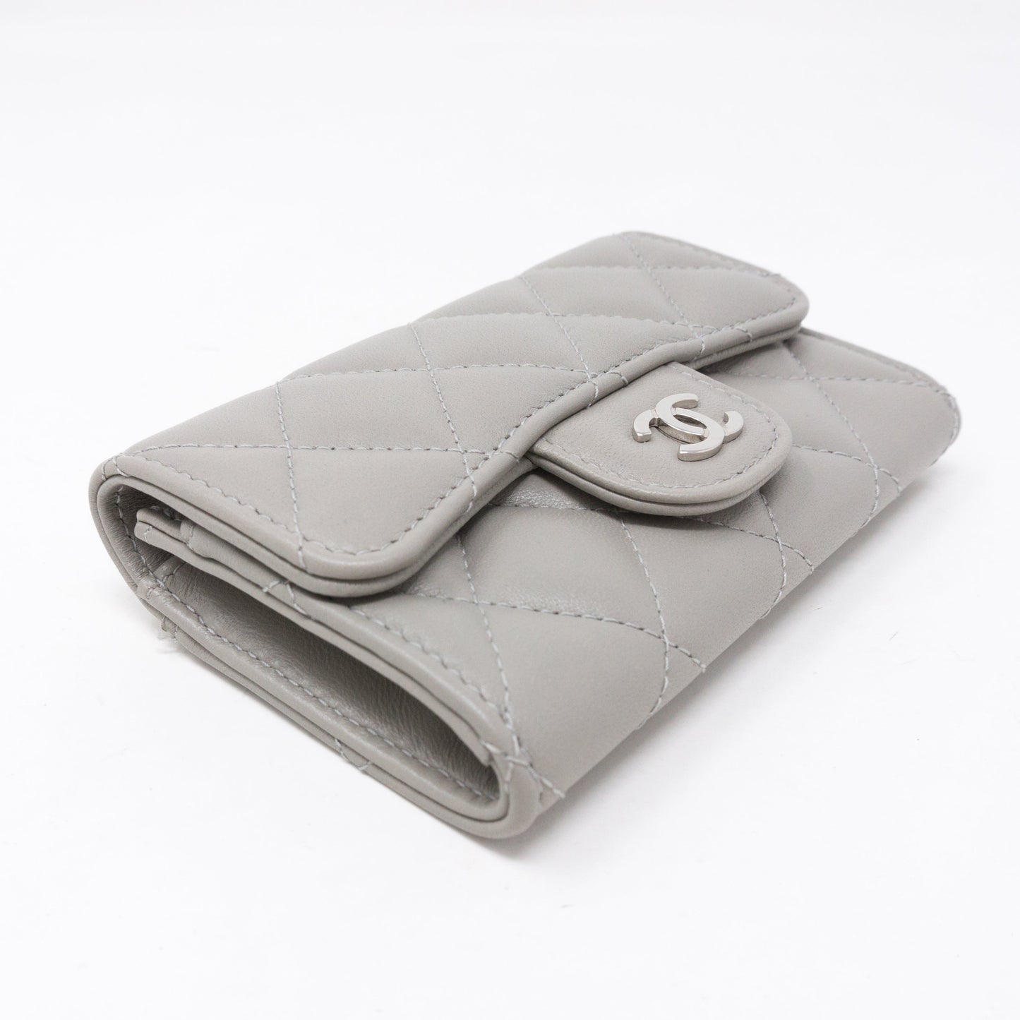 Classic Flap  Case Gray Lambskin