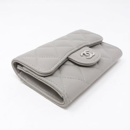 Classic Flap  Case Gray Lambskin