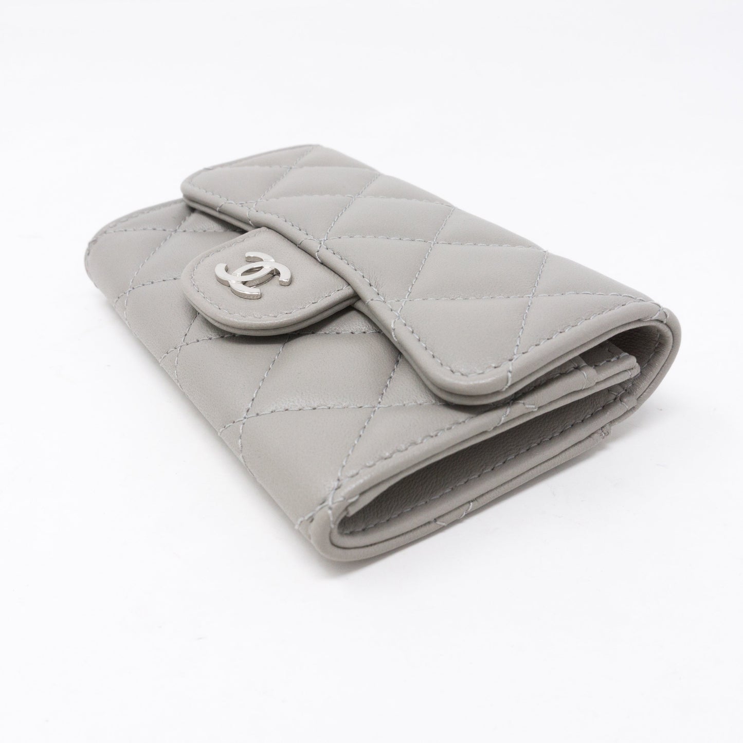 Classic Flap  Case Gray Lambskin
