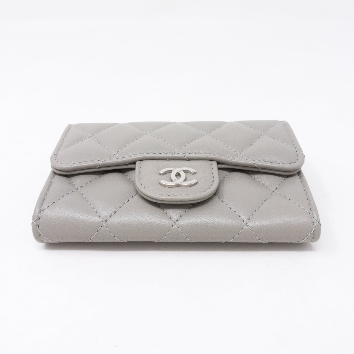 Classic Flap  Case Gray Lambskin