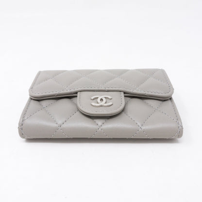 Classic Flap  Case Gray Lambskin