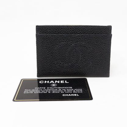 Holder CC Black Caviar Leather