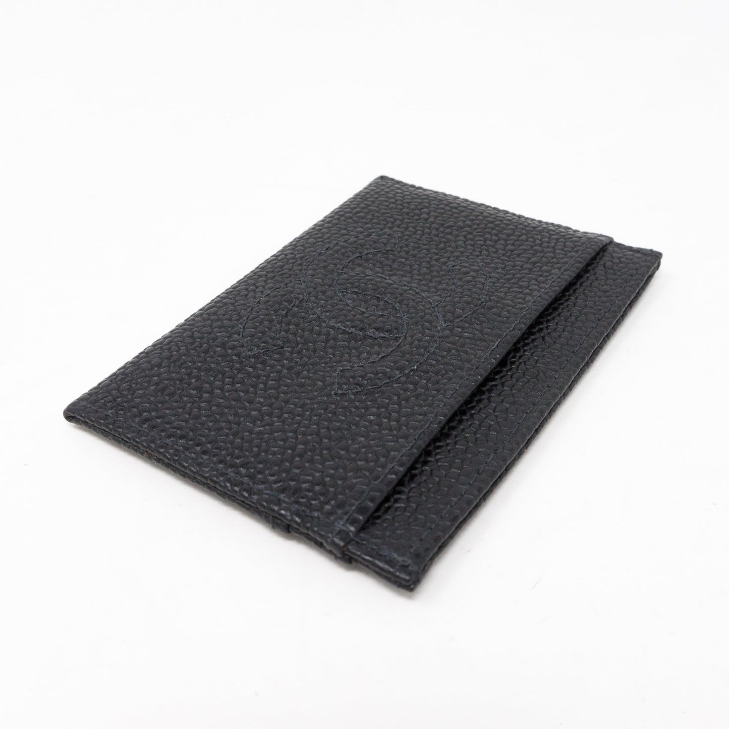 Holder CC Black Caviar Leather