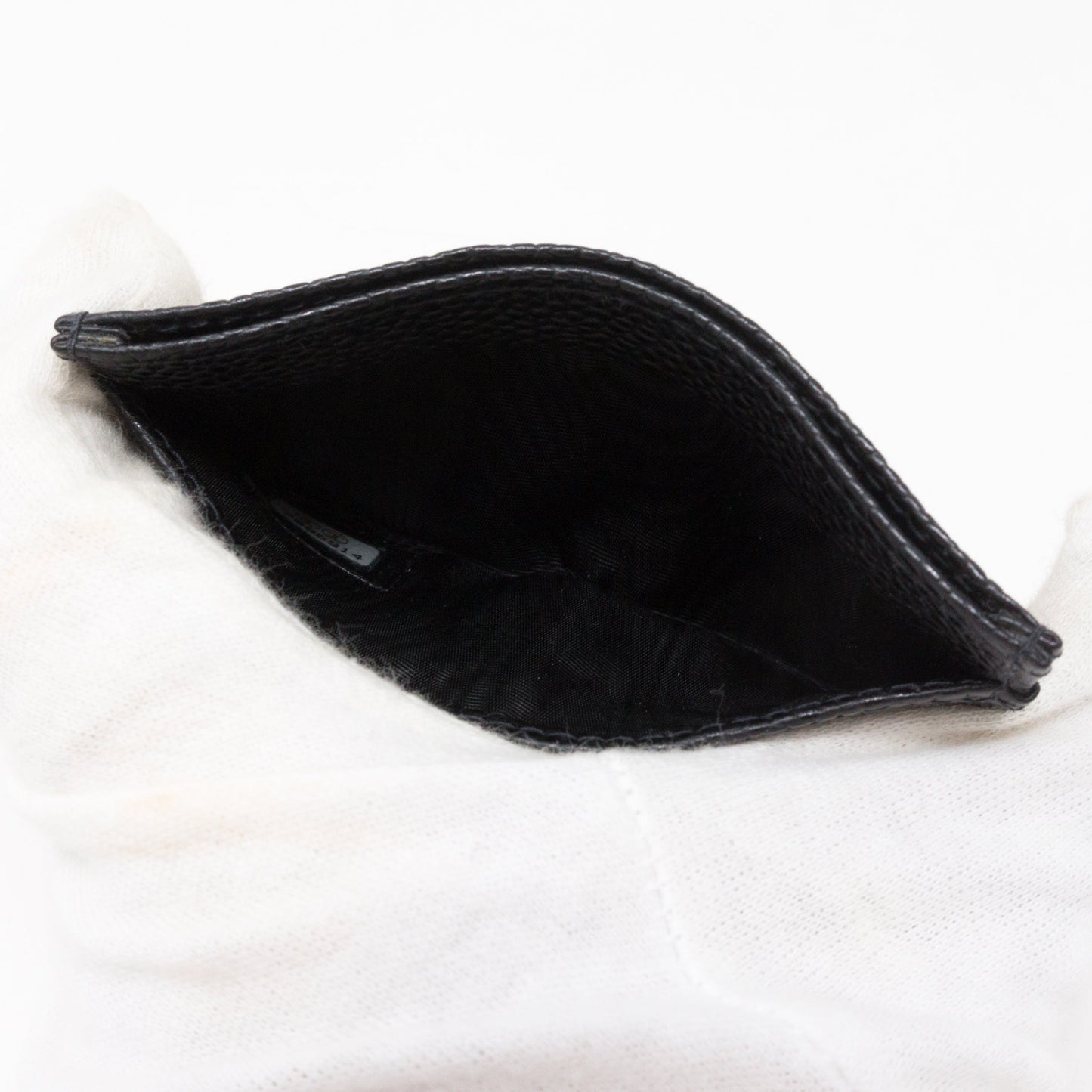 Holder CC Black Caviar Leather
