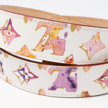 Louis-vuitton Watercolor Aquarelle White Belt 90 cm