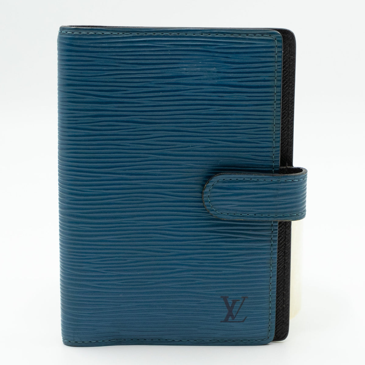 Louis-vuitton Small Ring Agenda Cover Epi Leather Blue