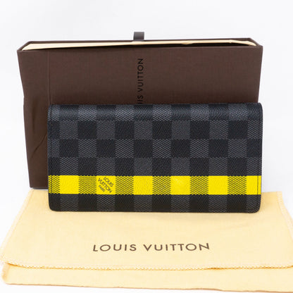 Louis-vuitton Brazza Wallet Damier Graphite Yellow Stripe