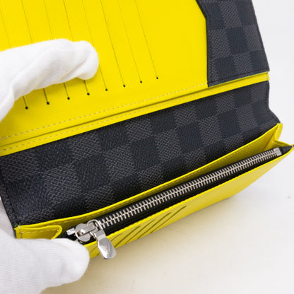Louis-vuitton Brazza Wallet Damier Graphite Yellow Stripe