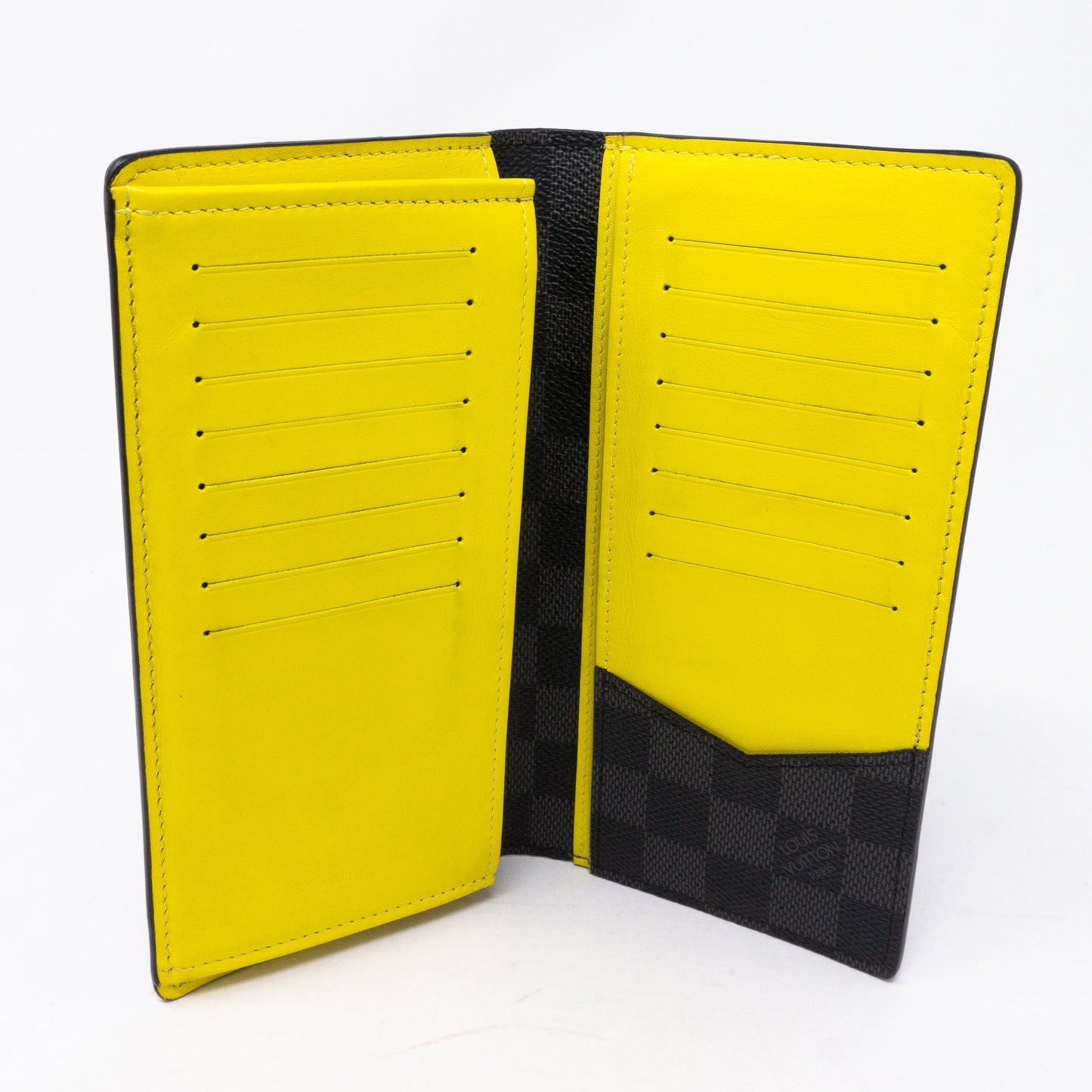 Louis-vuitton Brazza Wallet Damier Graphite Yellow Stripe