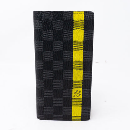Louis-vuitton Brazza Wallet Damier Graphite Yellow Stripe