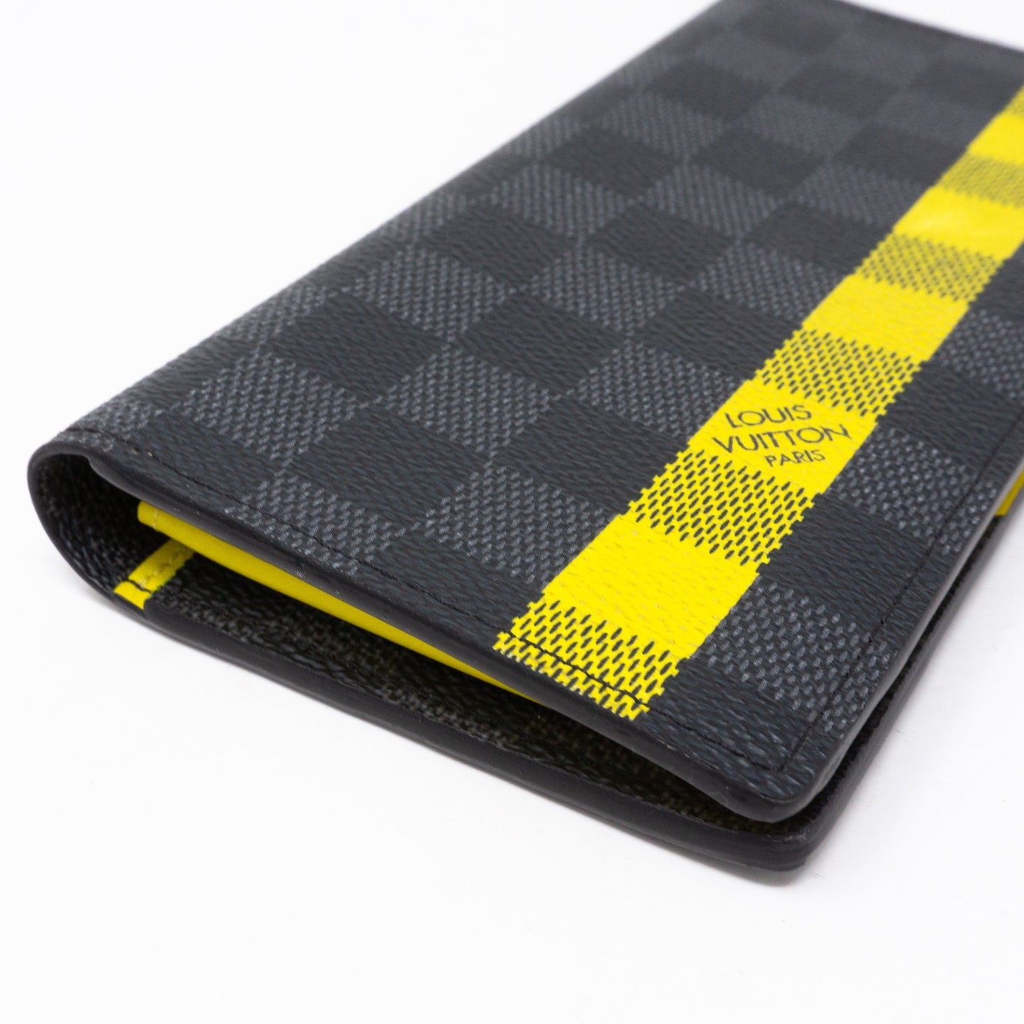 Louis-vuitton Brazza Wallet Damier Graphite Yellow Stripe