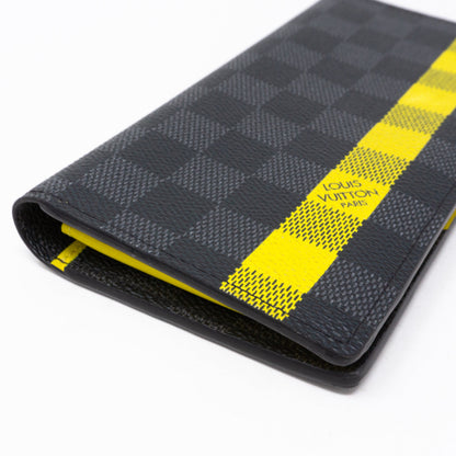 Louis-vuitton Brazza Wallet Damier Graphite Yellow Stripe