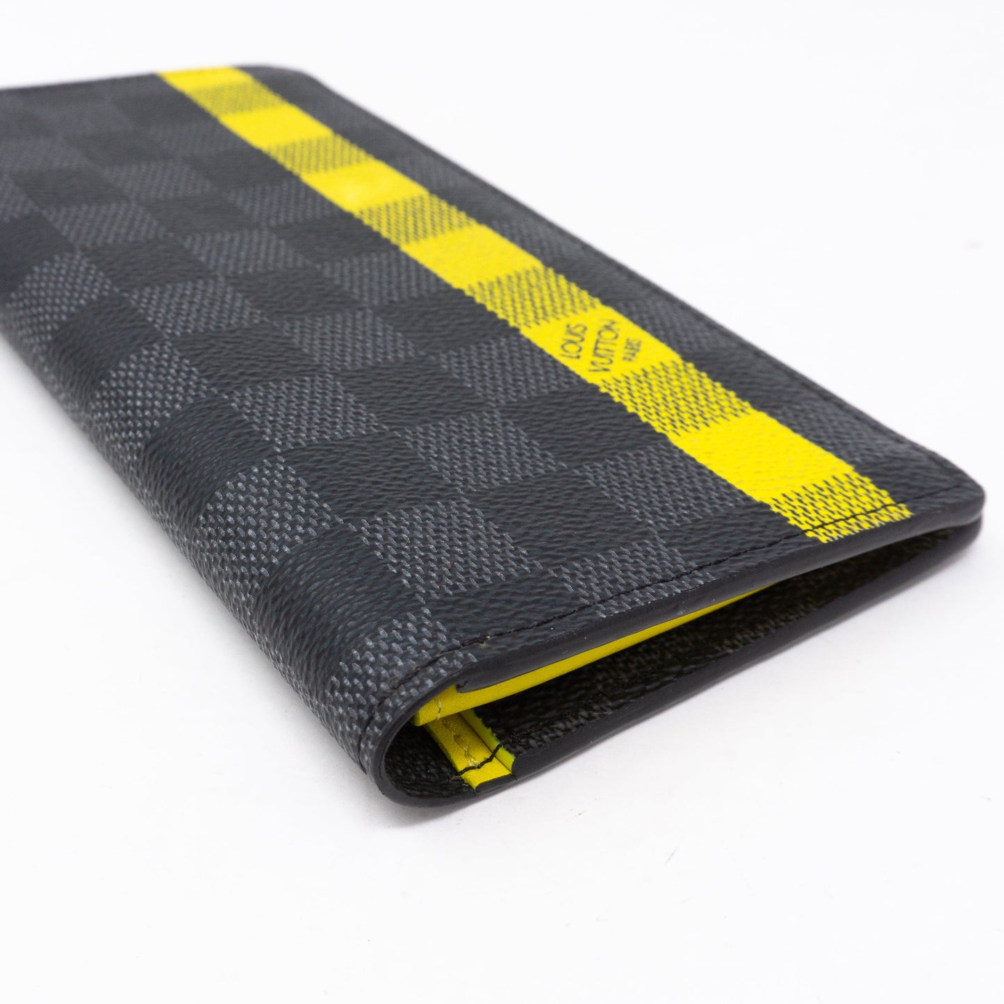 Louis-vuitton Brazza Wallet Damier Graphite Yellow Stripe