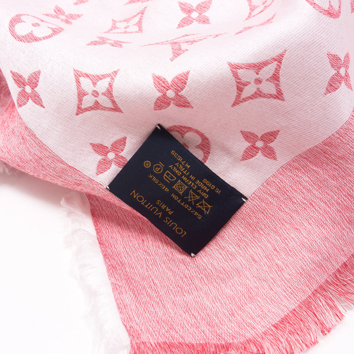 Louis-vuitton Pink T-Shirting Monogram Shawl