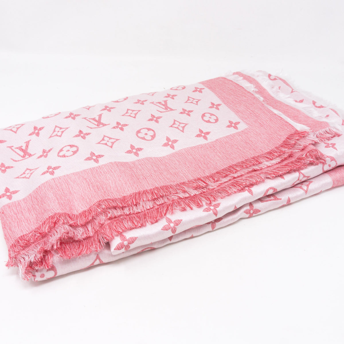 Louis-vuitton Pink T-Shirting Monogram Shawl