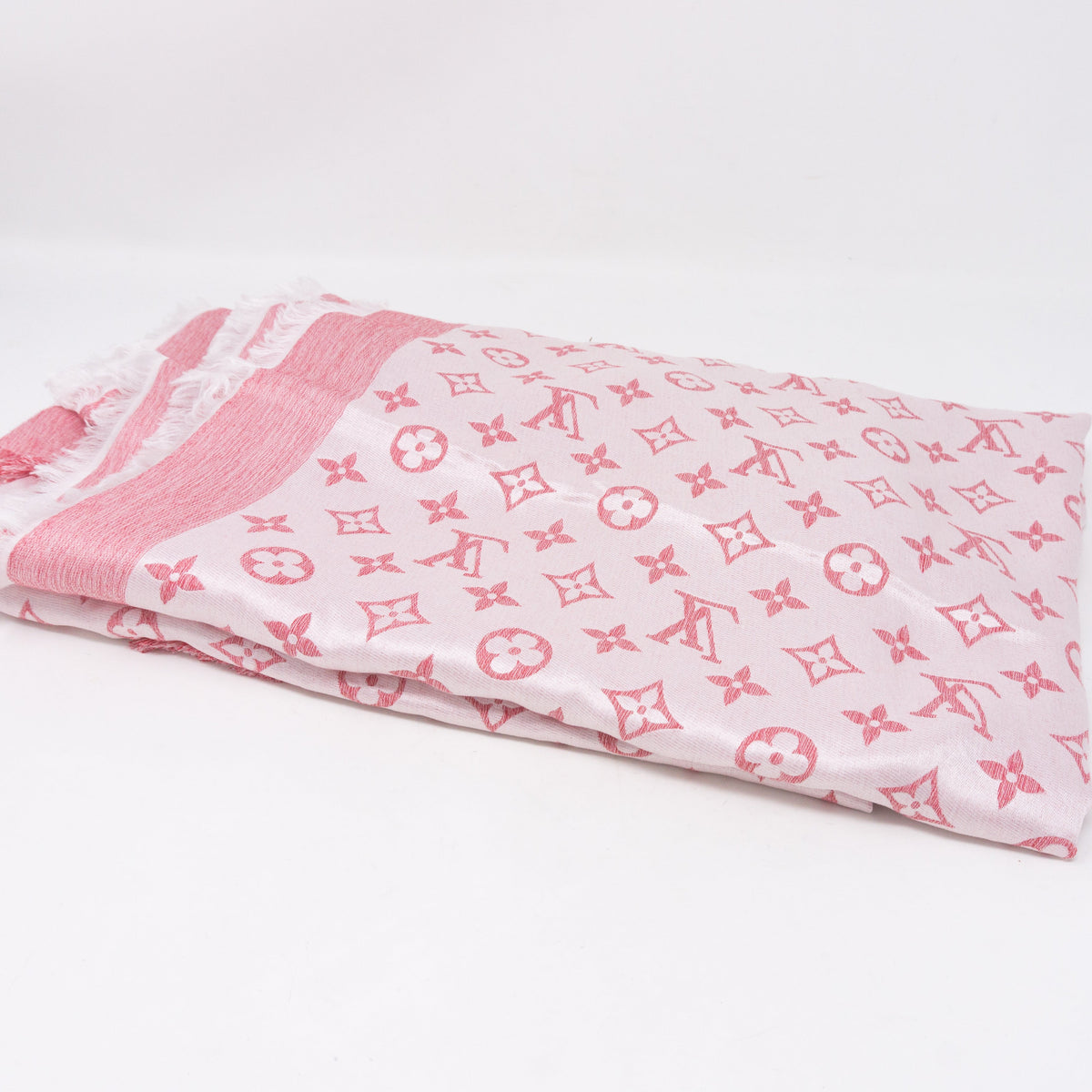 Louis-vuitton Pink T-Shirting Monogram Shawl