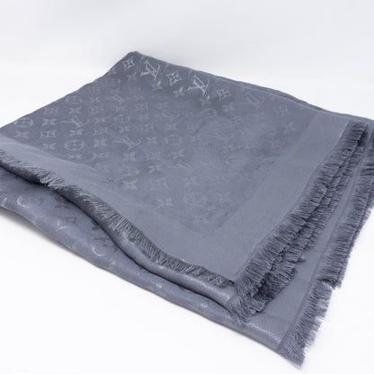 Louis-vuitton Monogram Shine Shawl Charcoal Gray