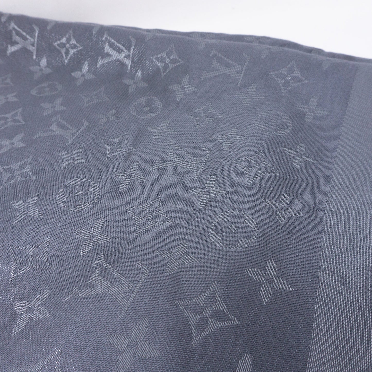 Louis-vuitton Monogram Shine Shawl Charcoal Gray