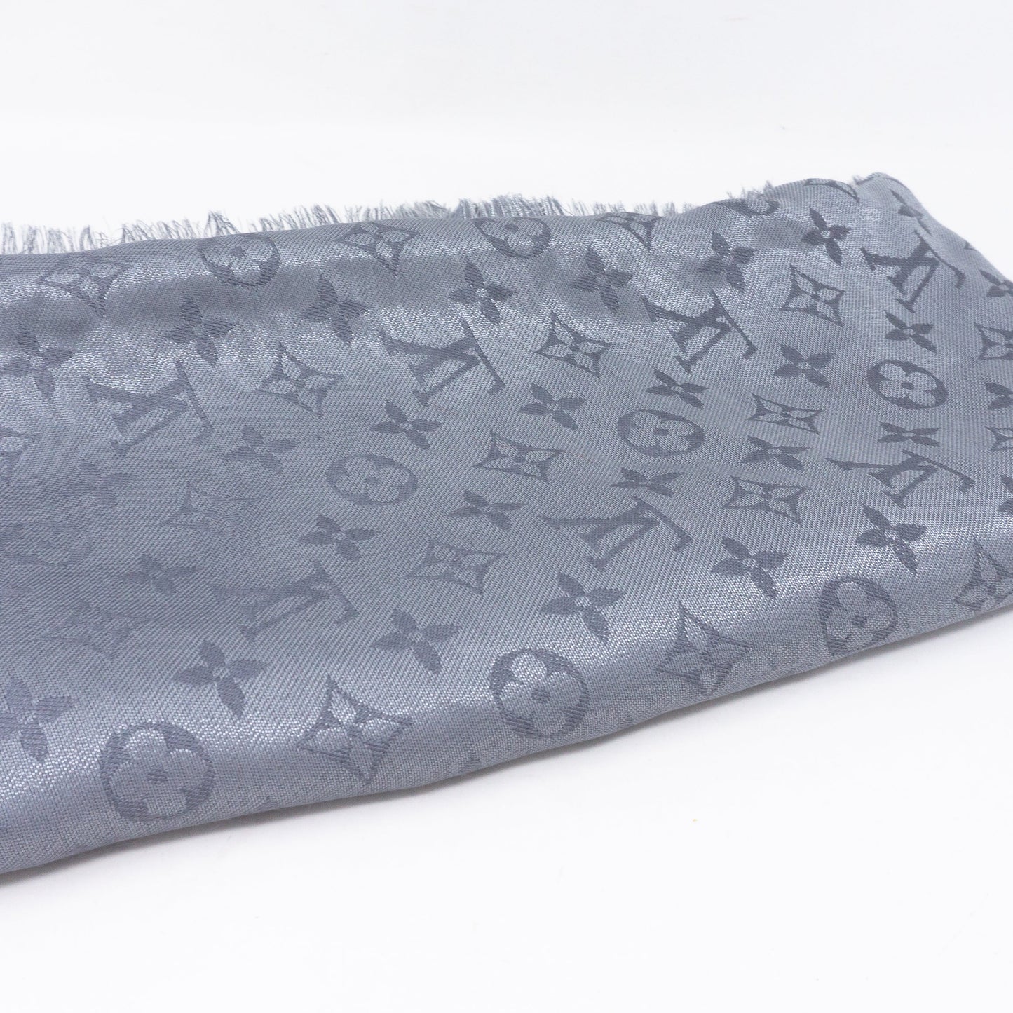 Louis-vuitton Monogram Shine Shawl Charcoal Gray