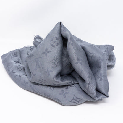 Louis-vuitton Monogram Shine Shawl Charcoal Gray
