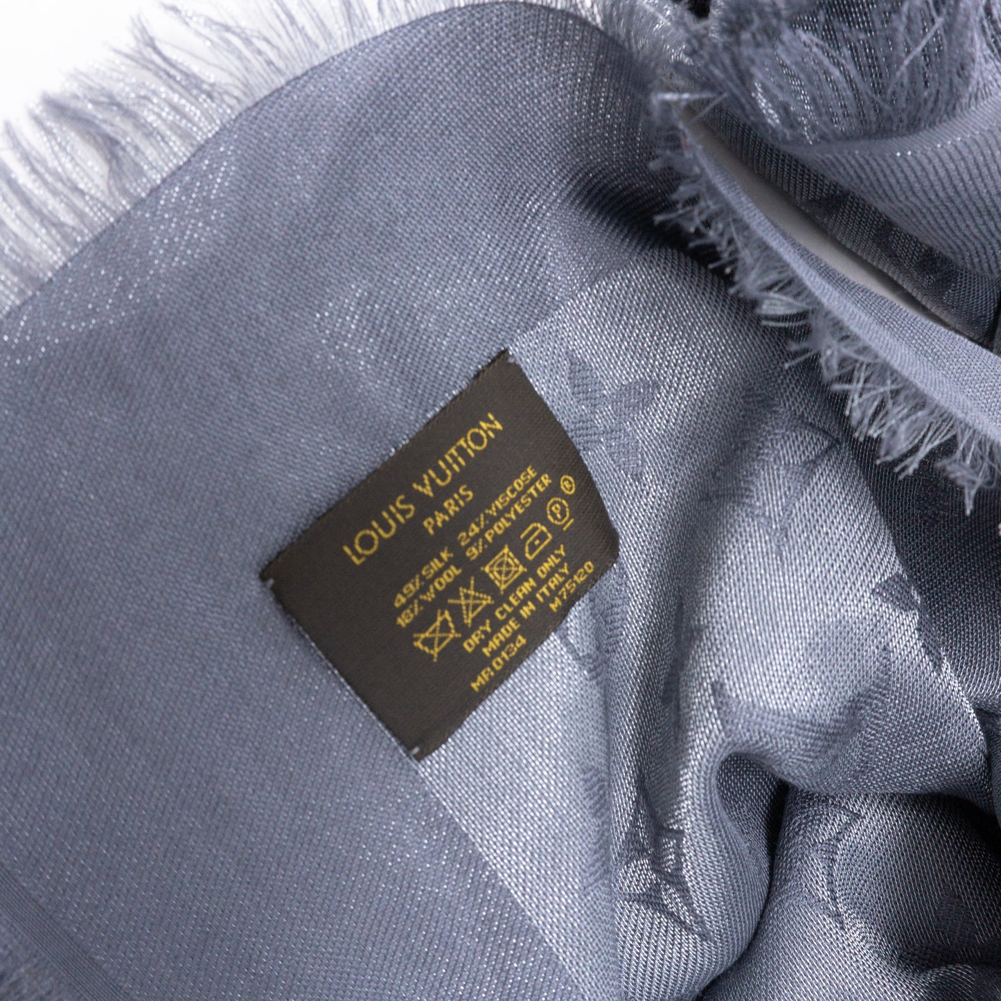 Louis-vuitton Monogram Shine Shawl Charcoal Gray