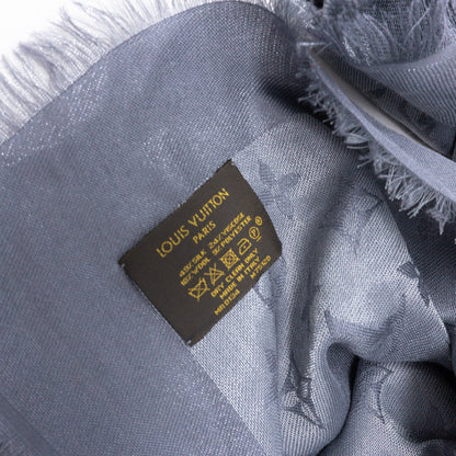 Louis-vuitton Monogram Shine Shawl Charcoal Gray