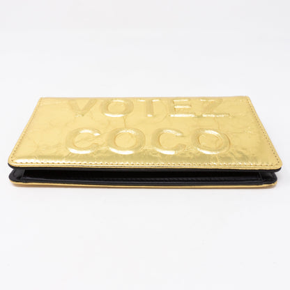 Votez Coco Classic Wallet Gold Leather