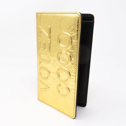 Votez Coco Classic Wallet Gold Leather