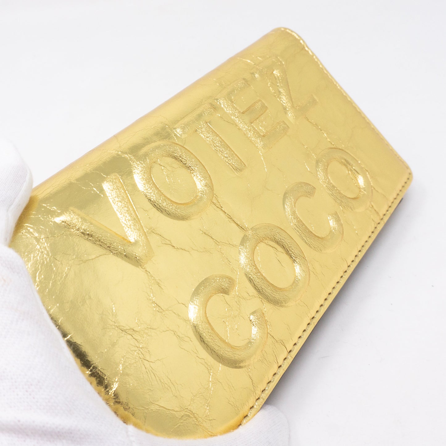 Votez Coco Classic Wallet Gold Leather