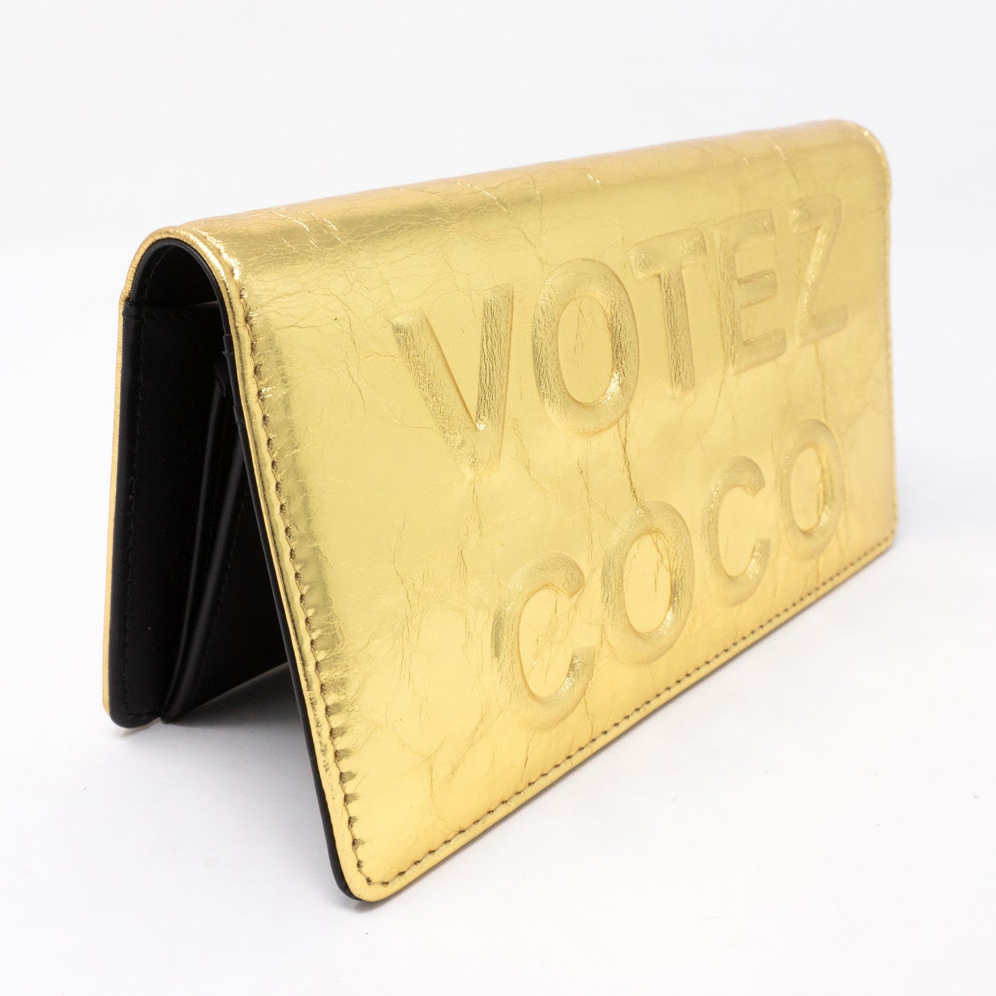 Votez Coco Classic Wallet Gold Leather