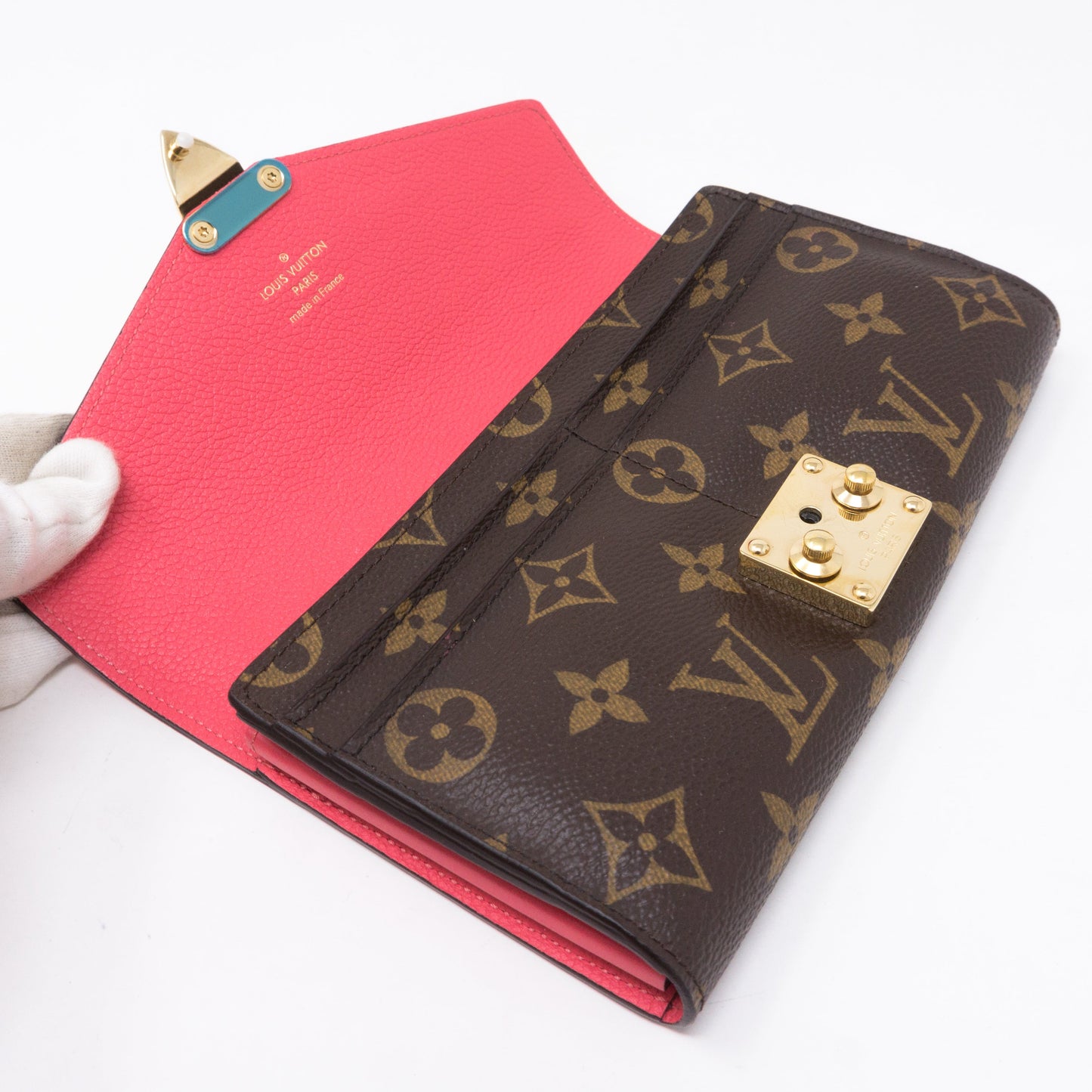 Louis-vuitton Pallas Wallet Monogram Pink Leather