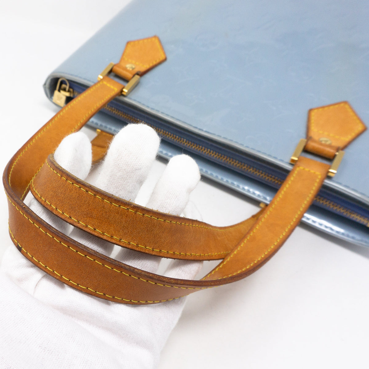 Louis-vuitton Houston Lavender Vernis Leather