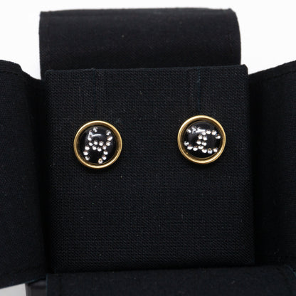 CC Lucky Coco Earrings Black Gold