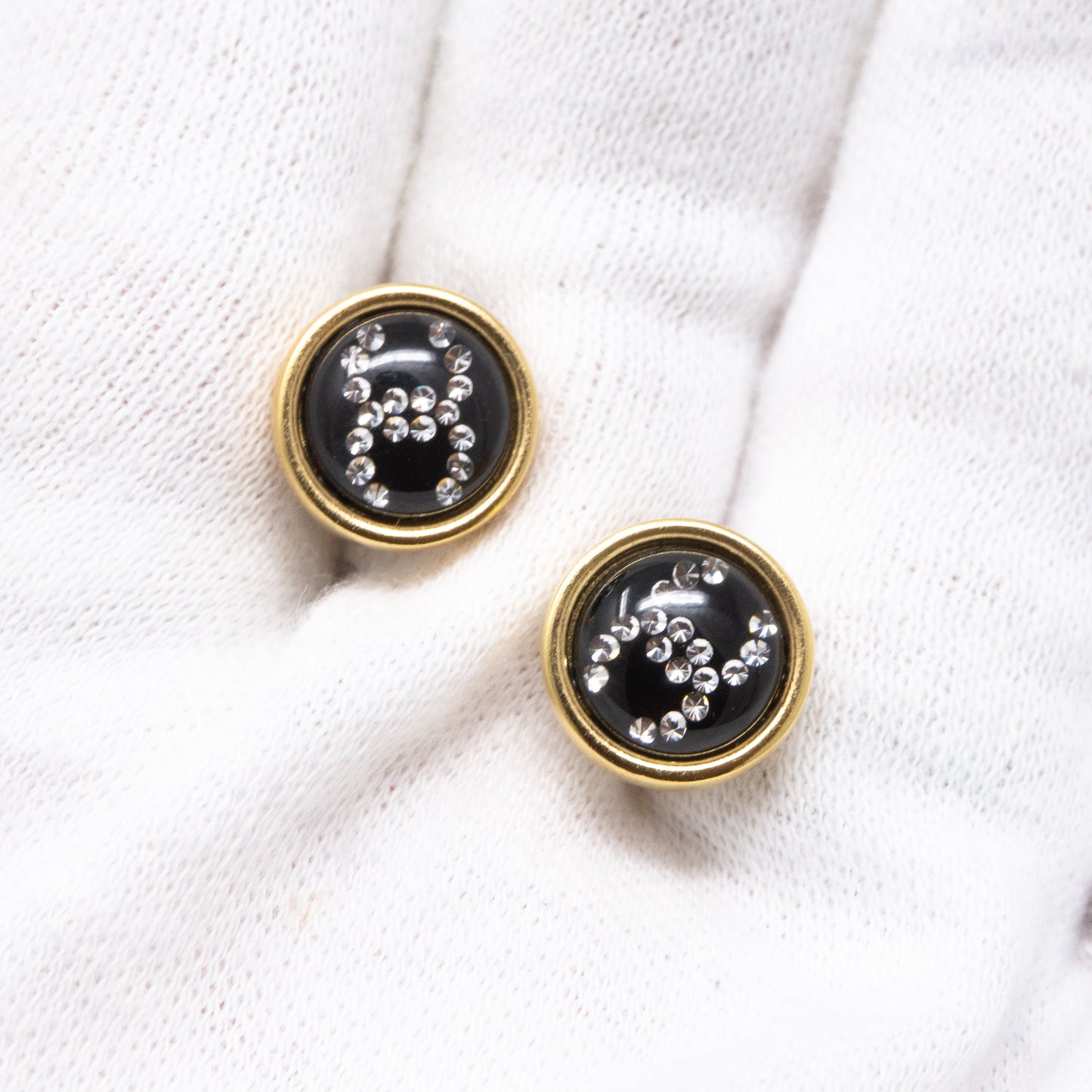 CC Lucky Coco Earrings Black Gold