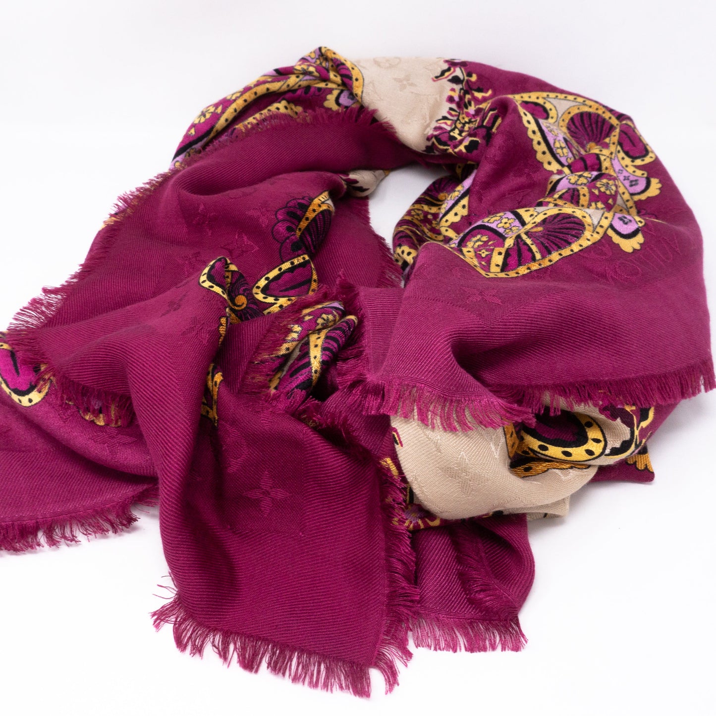 Louis-vuitton Monogram Shawl Paisley Purple