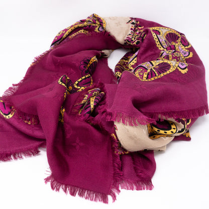 Louis-vuitton Monogram Shawl Paisley Purple