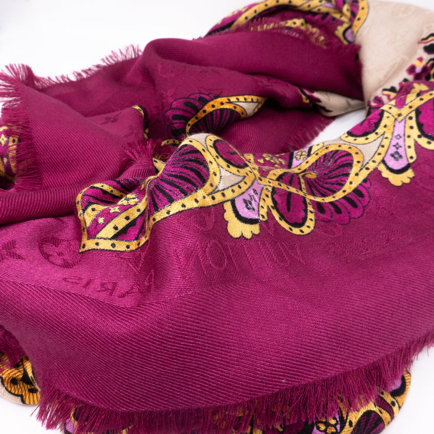 Louis-vuitton Monogram Shawl Paisley Purple