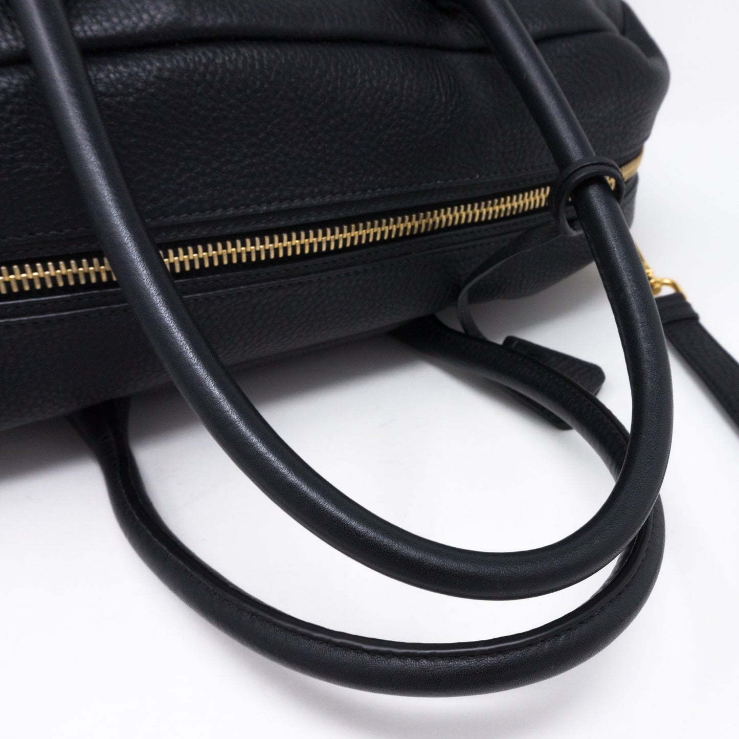 Two-way Handbag Black Leather