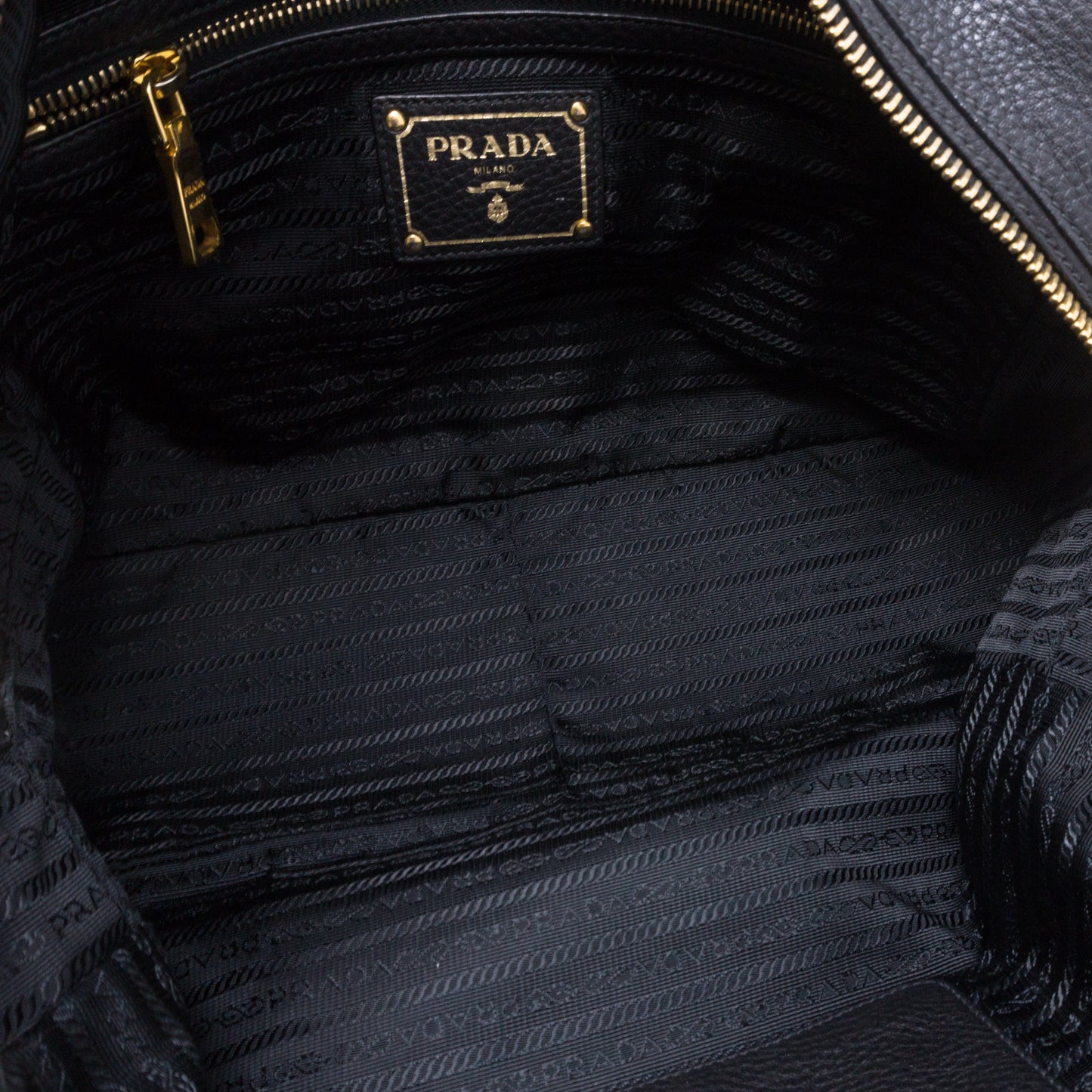 Two-way Handbag Black Leather