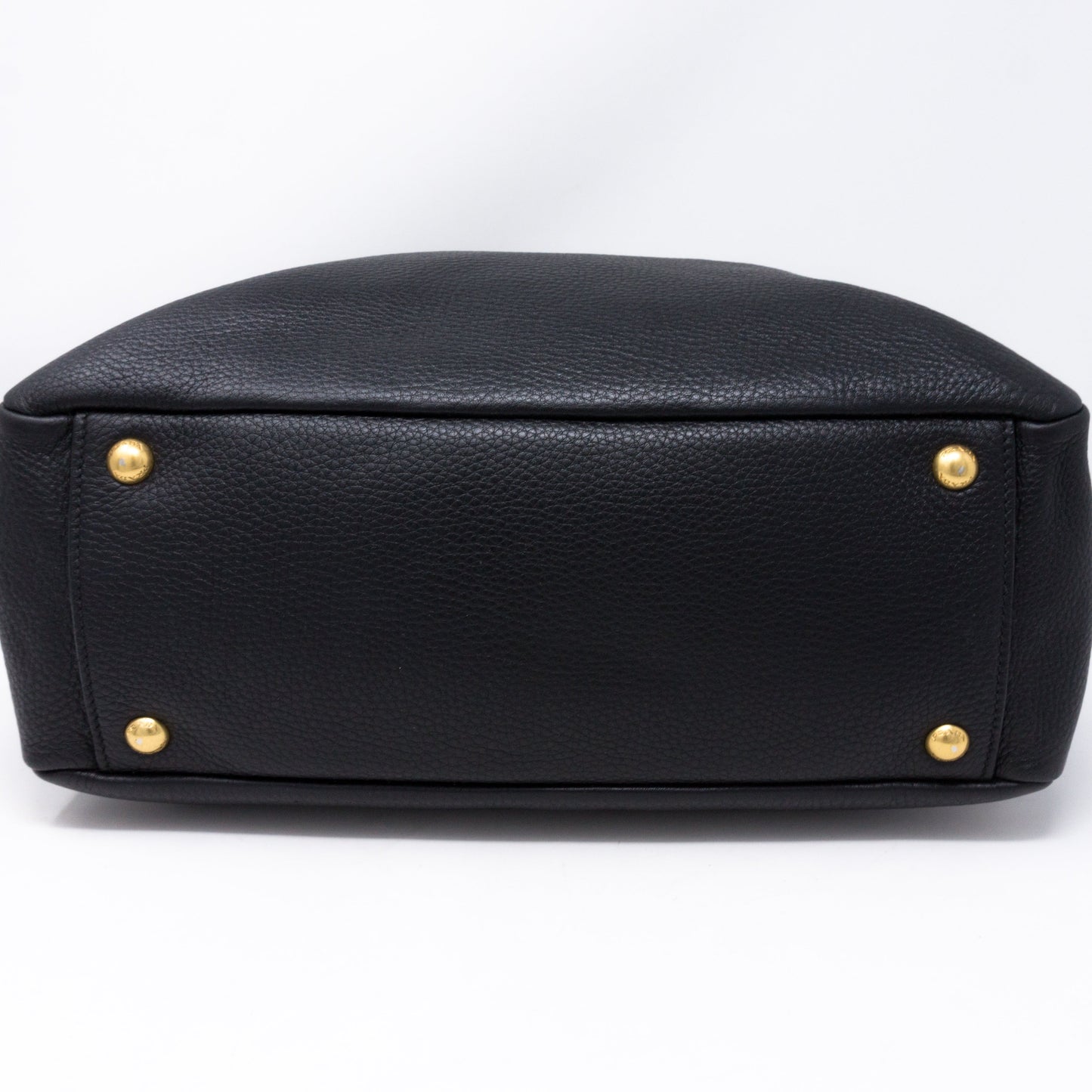 Two-way Handbag Black Leather
