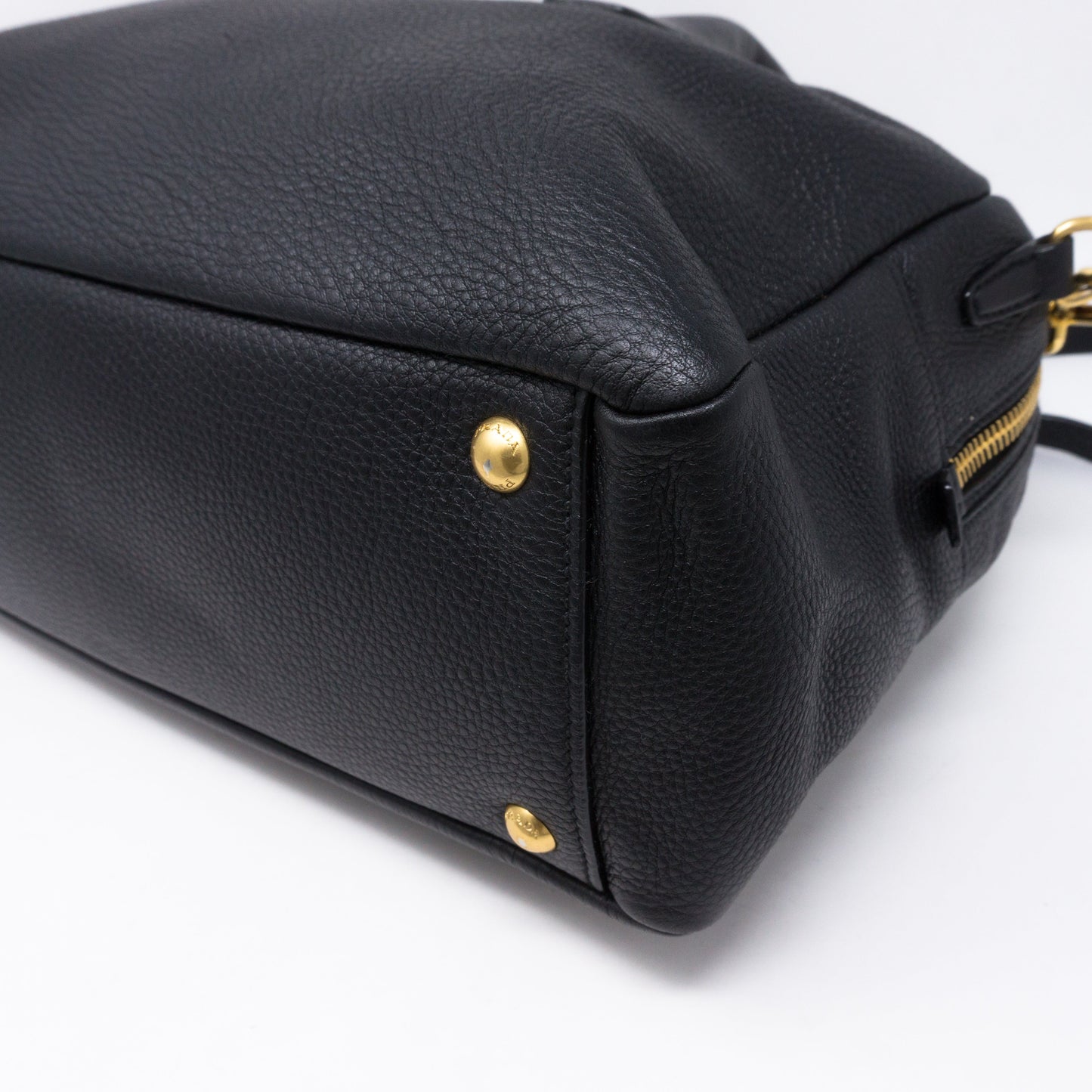 Two-way Handbag Black Leather