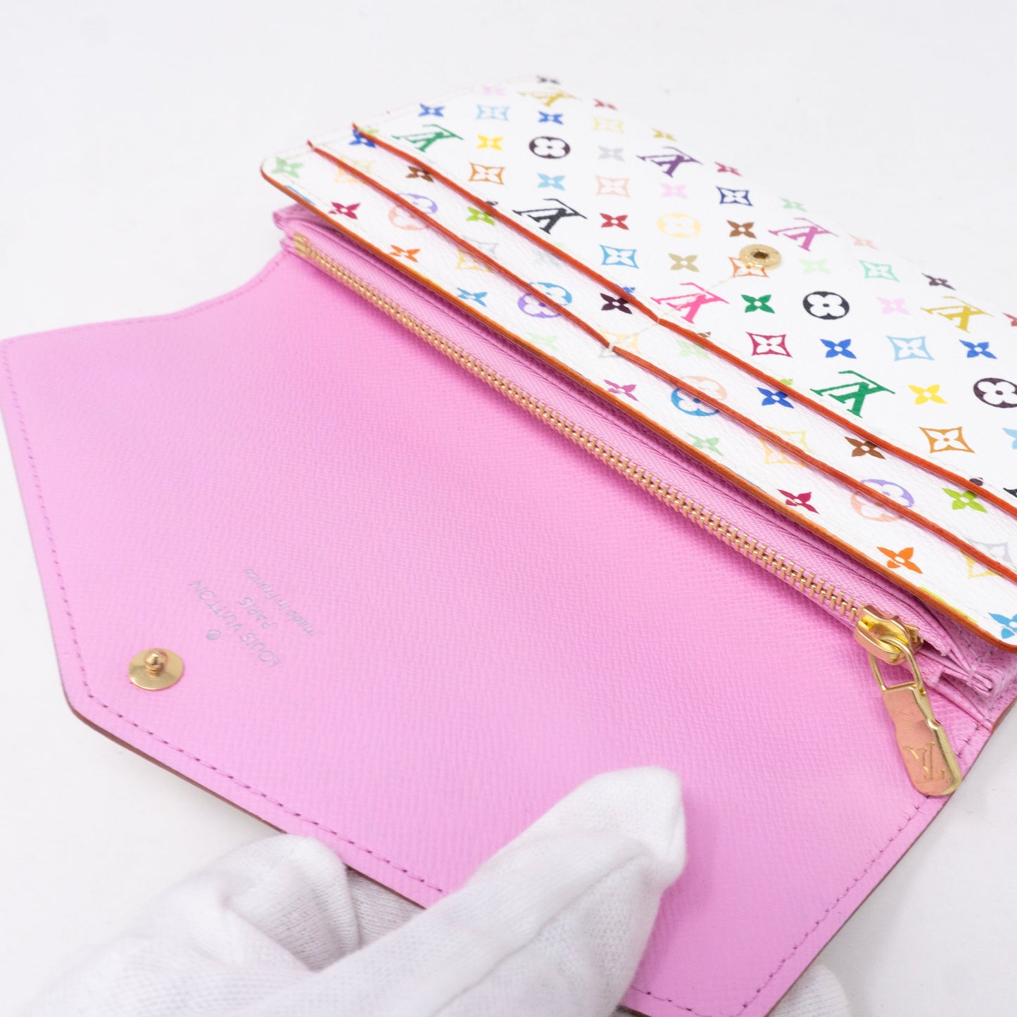 Louis-vuitton Sarah Wallet Multicolore White