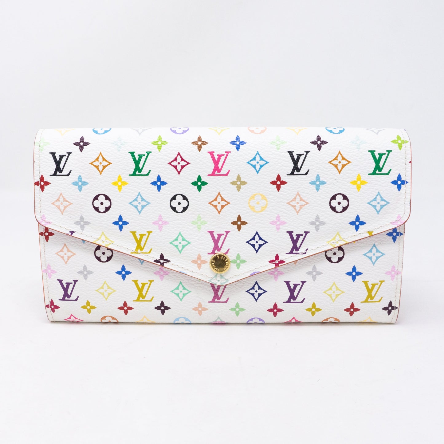 Louis-vuitton Sarah Wallet Multicolore White