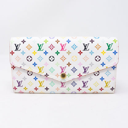 Louis-vuitton Sarah Wallet Multicolore White