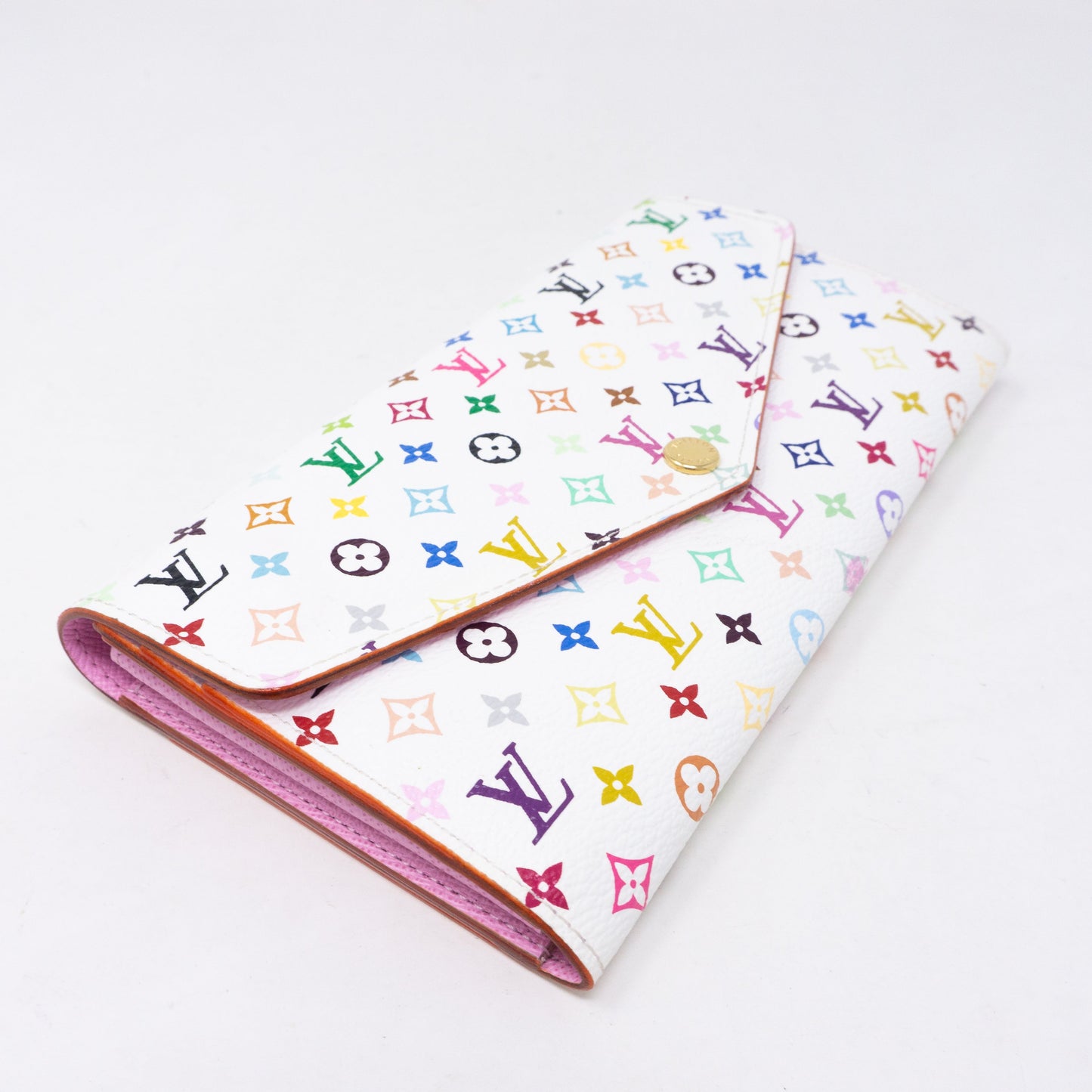 Louis-vuitton Sarah Wallet Multicolore White